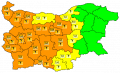 За 16 юни 2023 г. НИМХ издава предупреждение от втора степен (оранжев код) в 9 области и от първа степен (жълт код) за 7 области в Западна и Централна България
